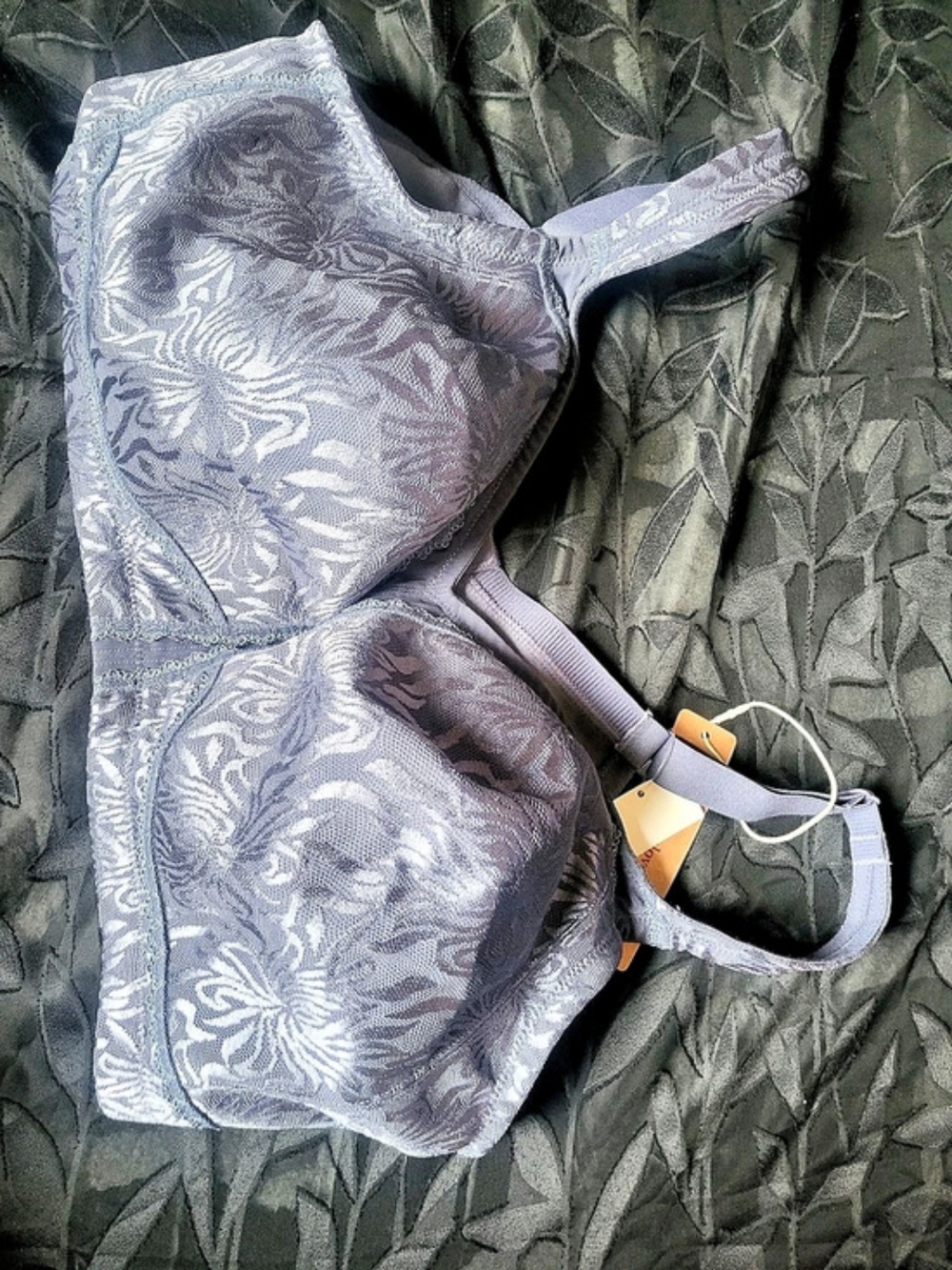 Wingslove Wireless Minimizer Bra Floral Blue 46DD NWT
